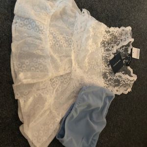 Beautiful white shirt paired with Bandeau